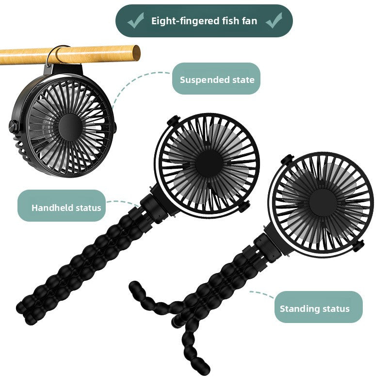 USB Rechargeable Mini Clip Baby Stroller Fan